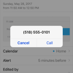 Dial Phone Calls Directly from iOS Calendar Events