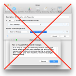 Don’t Use Rules in Apple’s Mail to Send “Out of Office” Replies