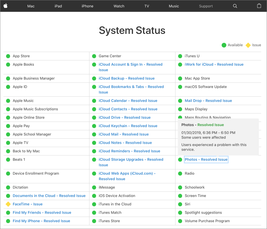 iCloud Services Being Wonky? Check Apple’s System Status Page